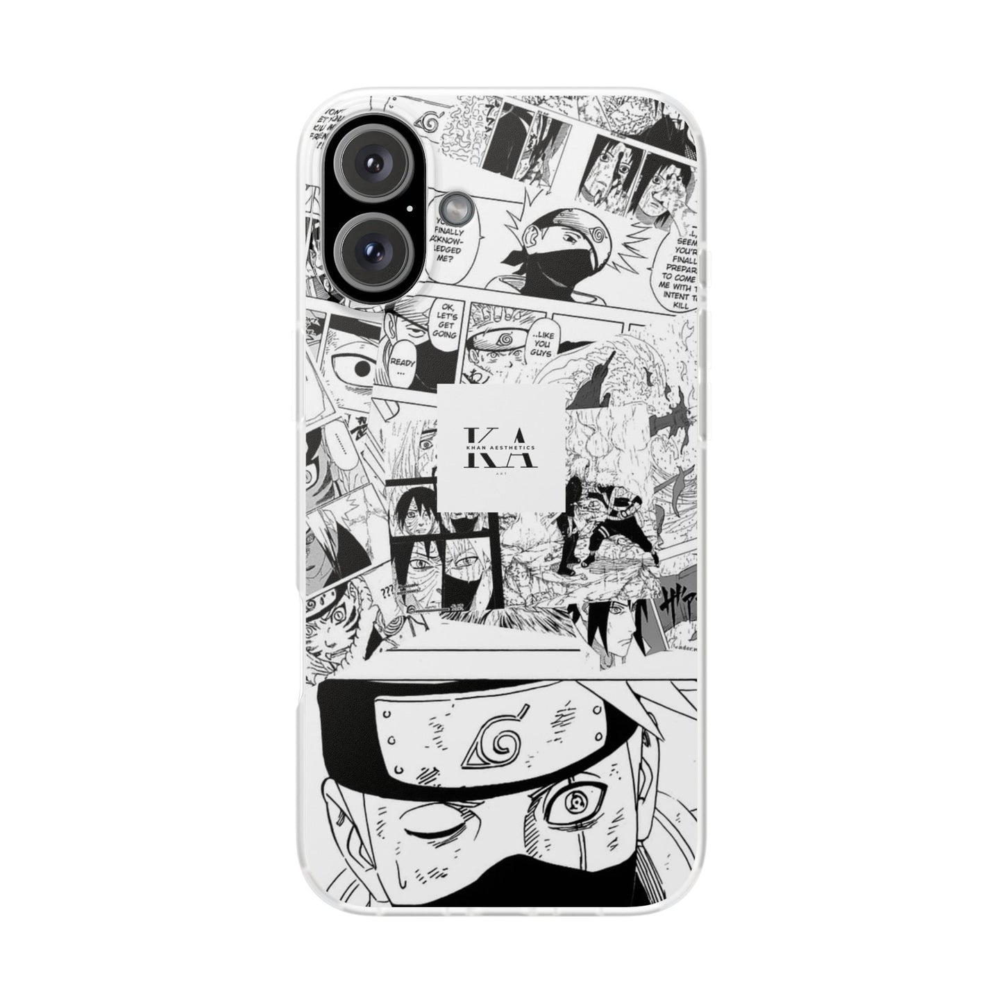 Anime- Inspired Naruto- Kakashi Hatake Flexi Case for iPhone, Manga Style Cover