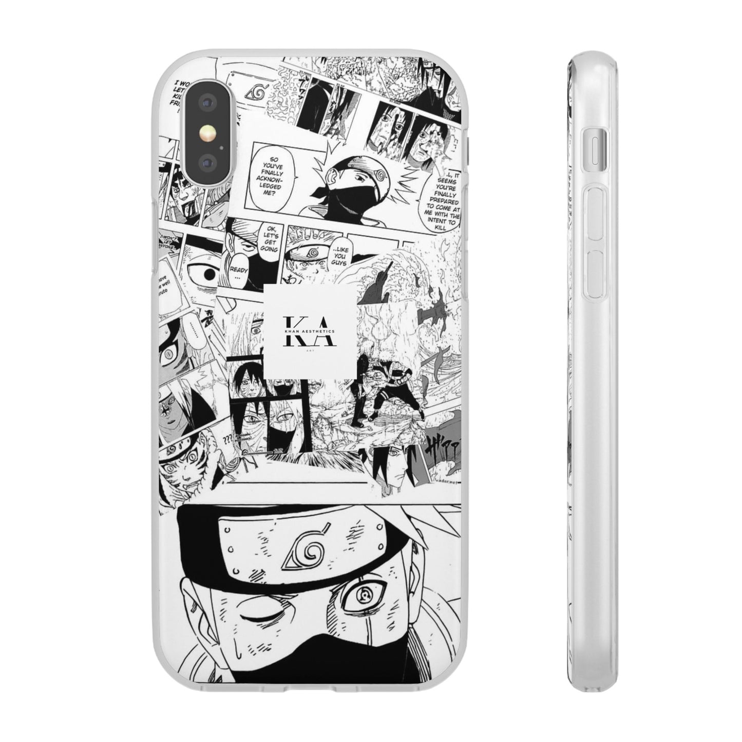Anime- Inspired Naruto- Kakashi Hatake Flexi Case for iPhone, Manga Style Cover