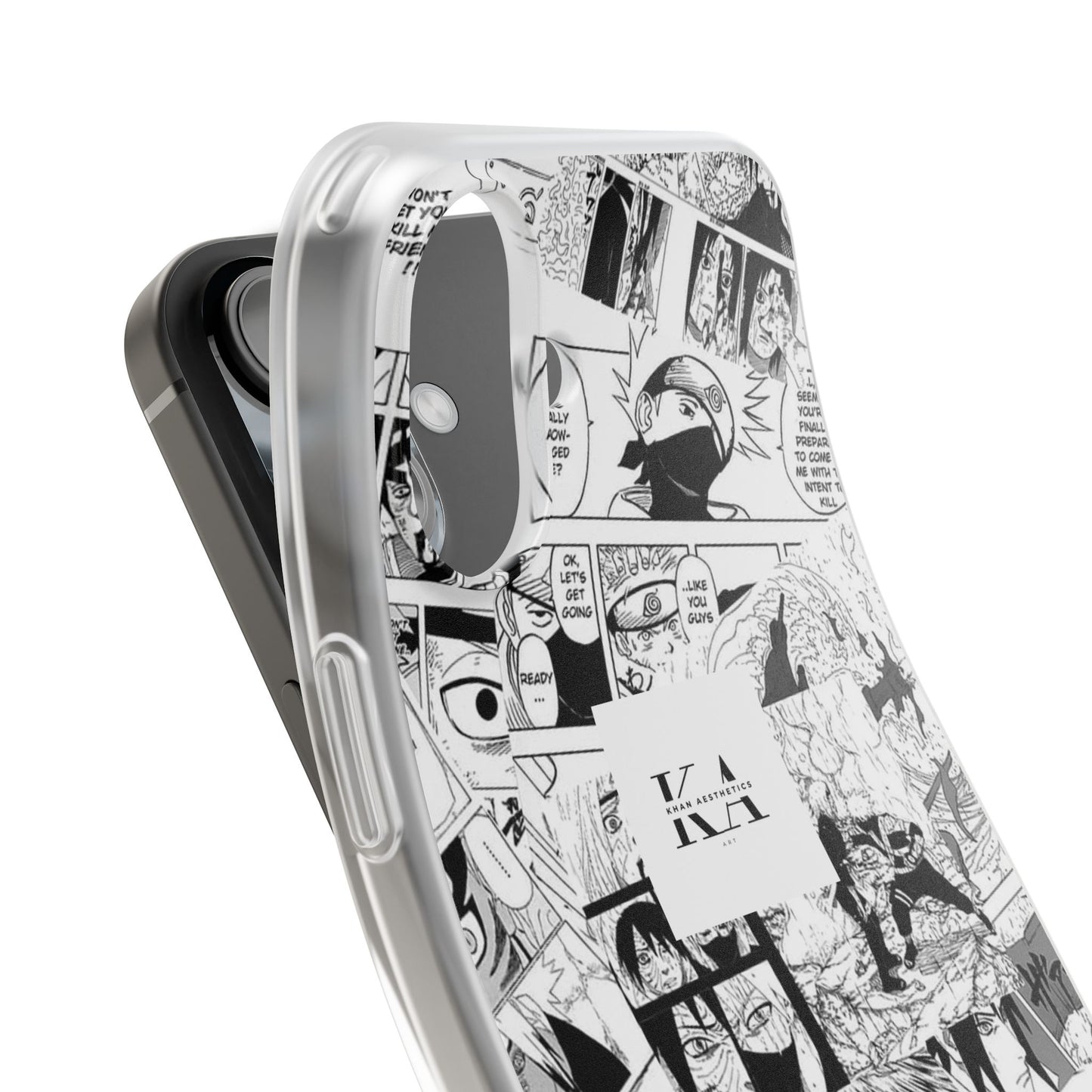Anime- Inspired Naruto- Kakashi Hatake Flexi Case for iPhone, Manga Style Cover