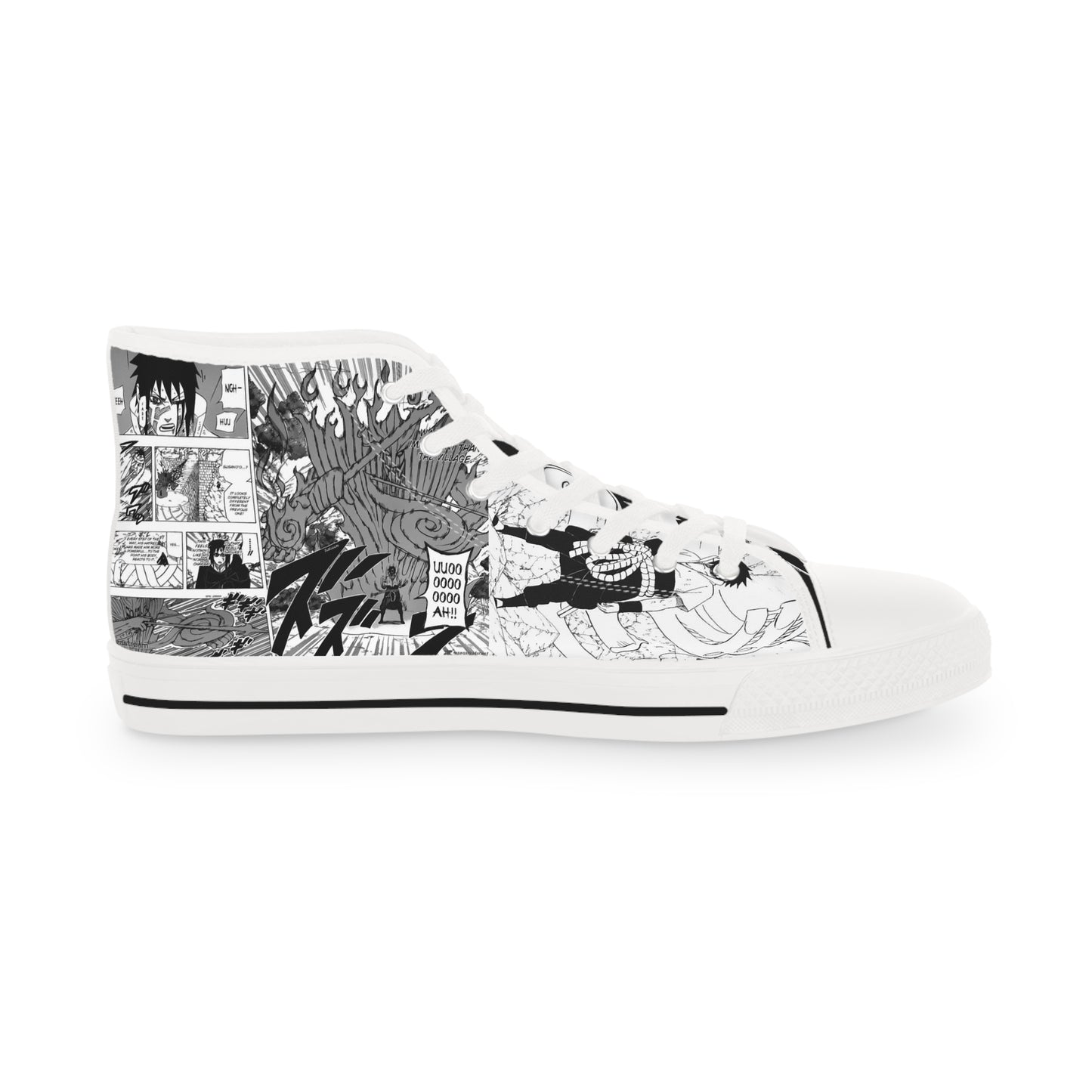 Anime Inspired Naruto-Sasuke Manga Anime Designed Hight Top Shoes