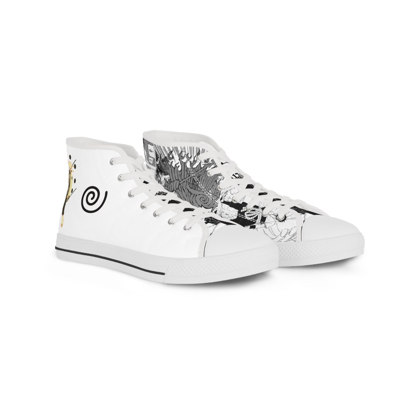 Anime Inspired Naruto-Sasuke Manga Anime Designed Hight Top Shoes