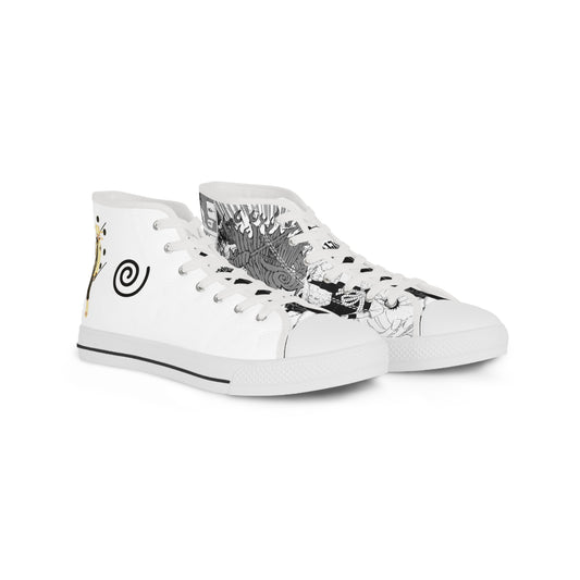 Anime Inspired Naruto-Sasuke Manga Anime Designed Hight Top Shoes