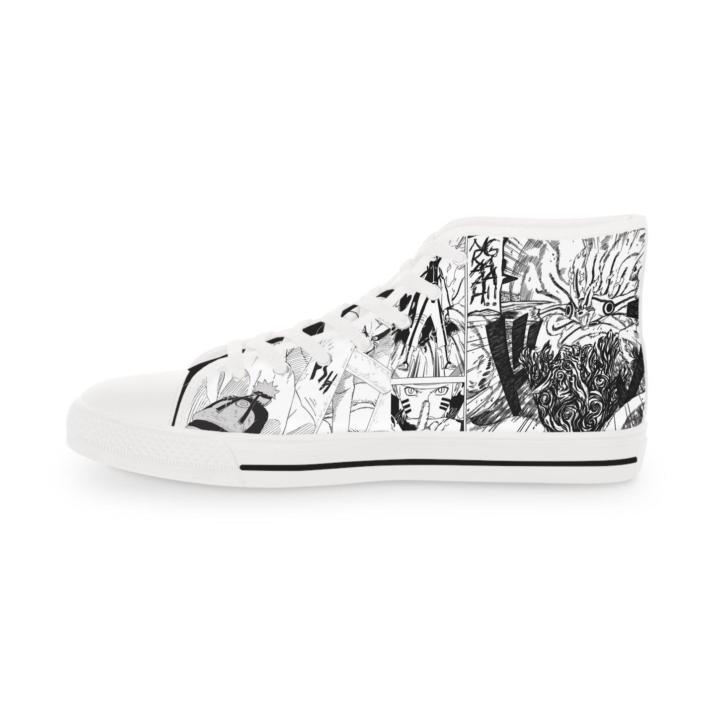 Anime Inspired Naruto-Sasuke Manga Anime Designed Hight Top Shoes