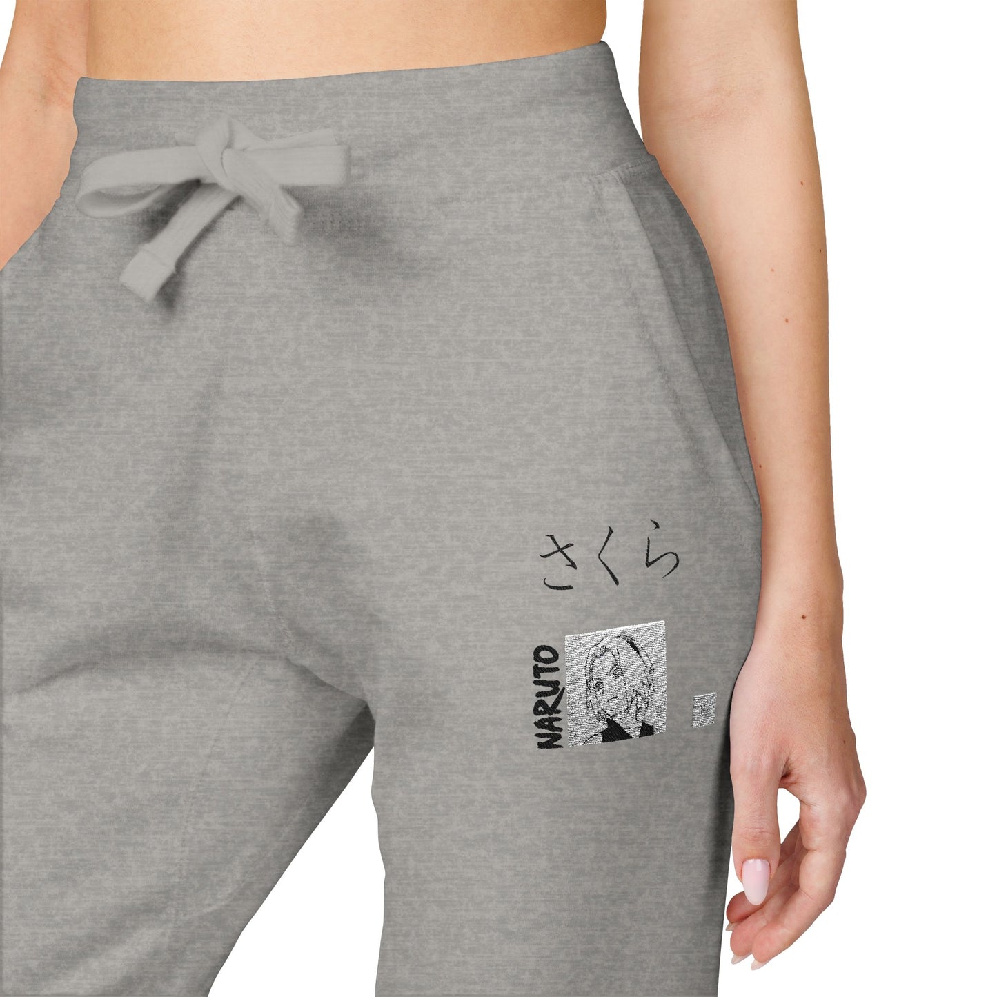 Sakura Haruno-Naruto Fleece Sweatpants for Leisure