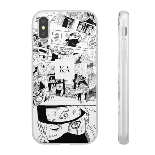 Anime- Inspired Naruto- Kakashi Hatake Flexi Case for iPhone, Manga Style Cover