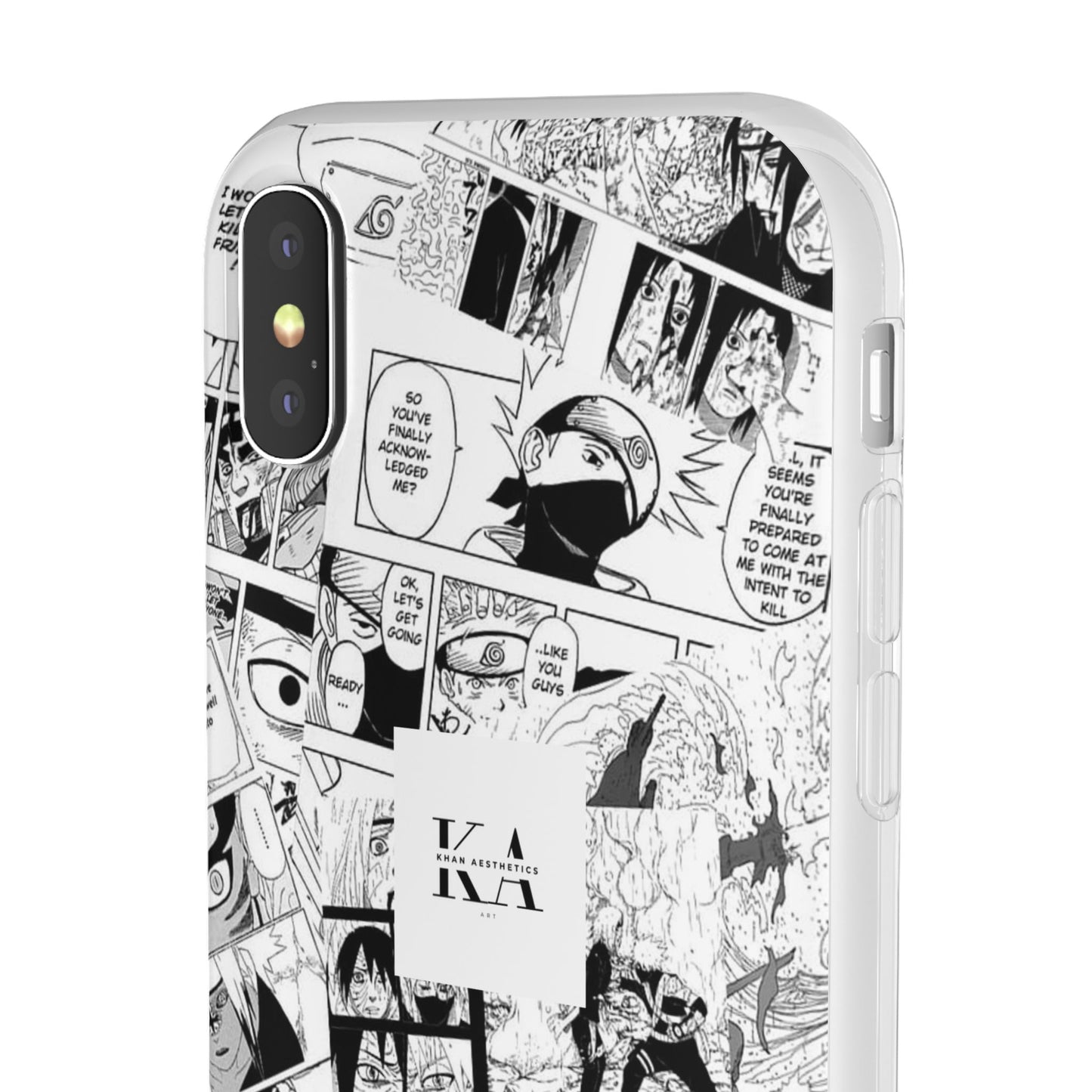 Anime- Inspired Naruto- Kakashi Hatake Flexi Case for iPhone, Manga Style Cover